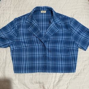 John Galt Plaid Cropped Top